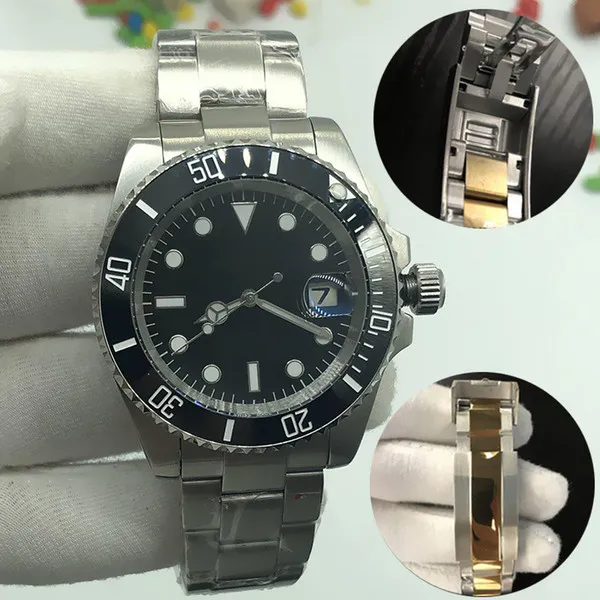 U1 QUALIT￀ ST9 Watch Ceramic Bezel Black Sapphire Date Dialta da 41 mm Mennio meccanico inossidabile meccanico da uomo orologi da polso