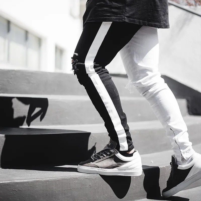 Ripped track pants mens hot sale