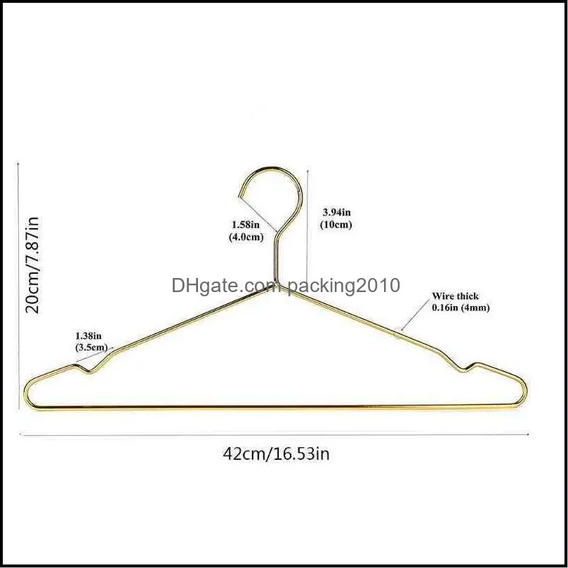 10Pcs Copper Gold Metal Clothes Shirts Hanger with Groove, Heavy Duty Strong Coats Hanger, Suit Hanger Gold Rose Gold 220117