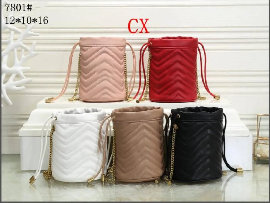 Bolsas femininas corrente de ouro sacos de ombro crossbody soho moda disco mensageiro bolsa carteira 5 cores balde saco