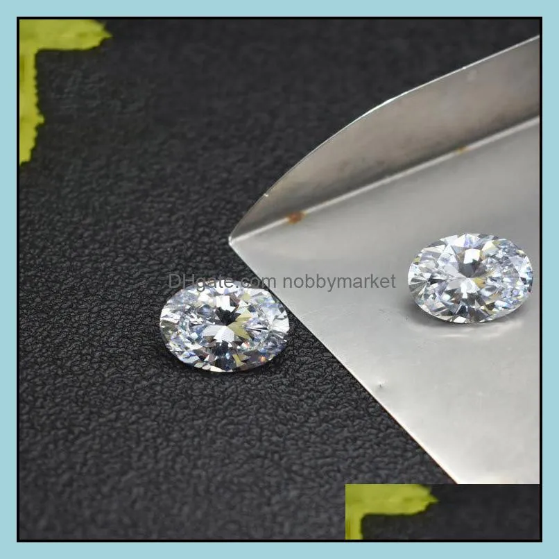 Lösa diamanter smycken oval form klar kubik zirkonium av sten fabrik direkt högsta kvalitet briljant hine cut syntet för cz inställning drop del