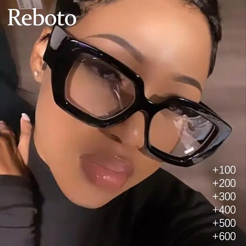 Sunglasses Brand Prescription Reading Glasses Frame Oversized Square Computer Transparent Women Eyeglasses Female Big Optical Eyewear