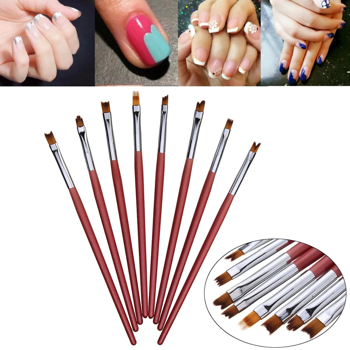 Buy 10 Pcs Nail Brushes 3D Nail Art Painting Brush Pen Set Colorful Metal  for UV Gel/portable Nail Art Painting Brush Kit Online in India - Etsy