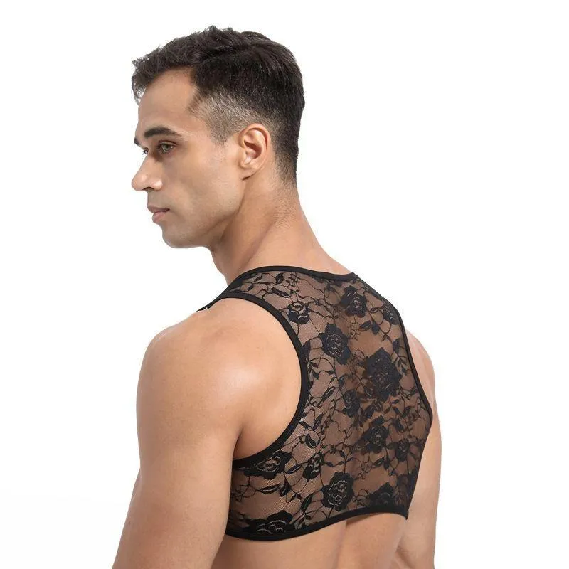 sheer lace tank top