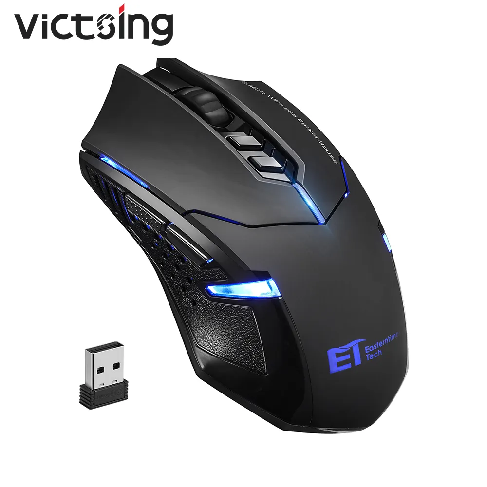 Victsing PC066 Беспроводная игровая мышь 2400DPI Портативные Gamer Mice с программируемыми боковыми кнопками Эргономичные захваты для ноутбука ПК