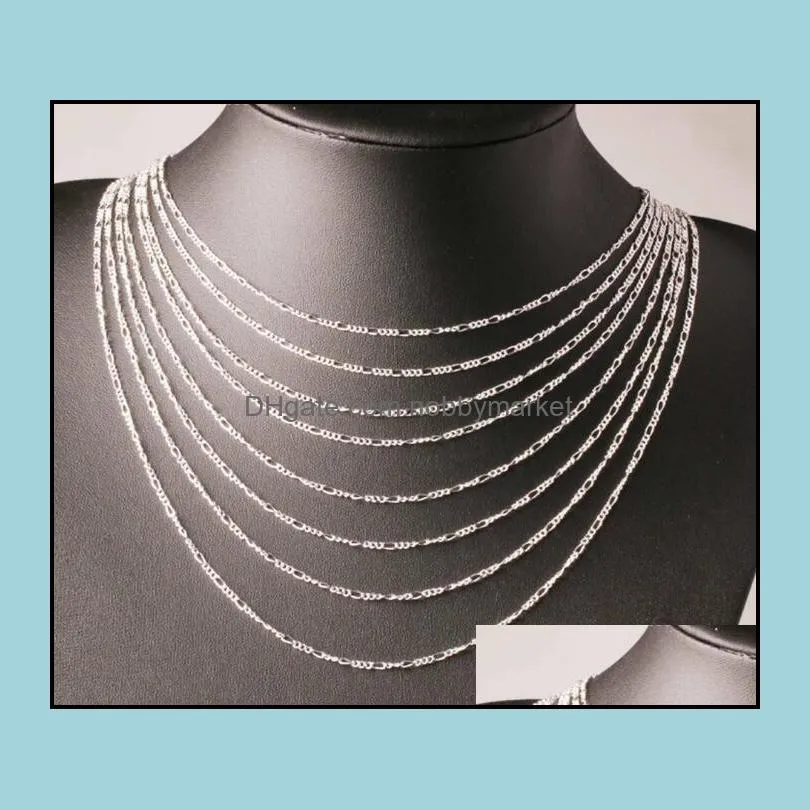 2018 hot sales Fine 925 Sterling Silver Necklace 2MM 16-30