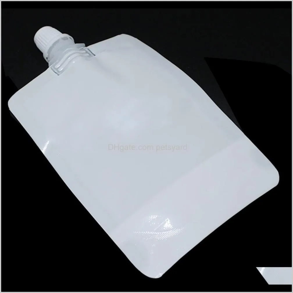 white stand up drinking beverage milk package spout bag plastic pe doypack fruit juice liquid storage pack out squeeze pouch