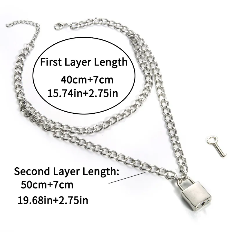 Egirl sales lock necklace