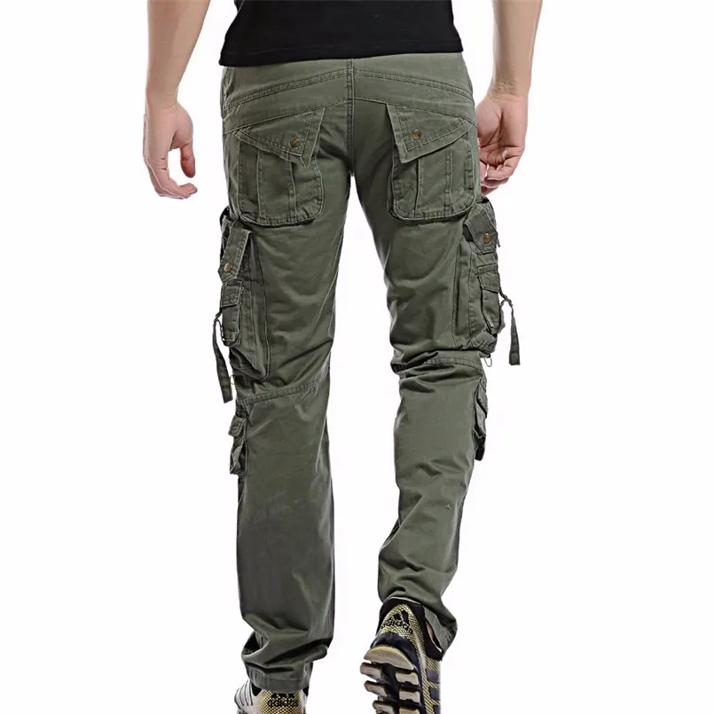 Mode Militär Cargo Pants Mens Byxor Overells Casual Baggy Army Cargo Byxor Män Plus Size Multi-Pocket Tactical Pants 211112