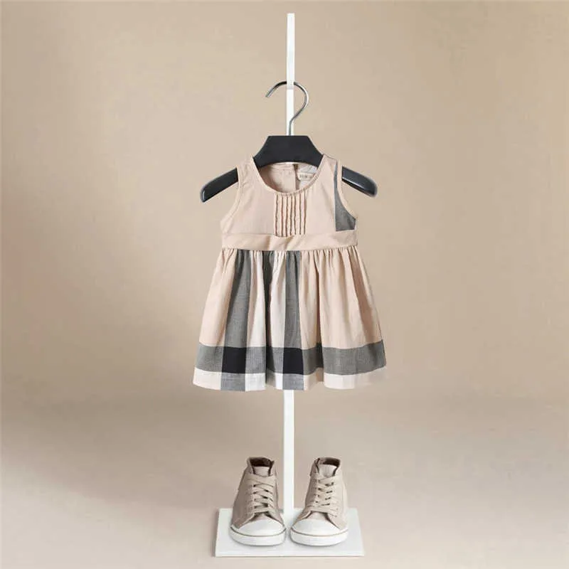 2021 NGirls Dress Kids Clothes Summer Brand Baby Princess Dress Children Vestido Clothing Korean Baby Clothes Q0716