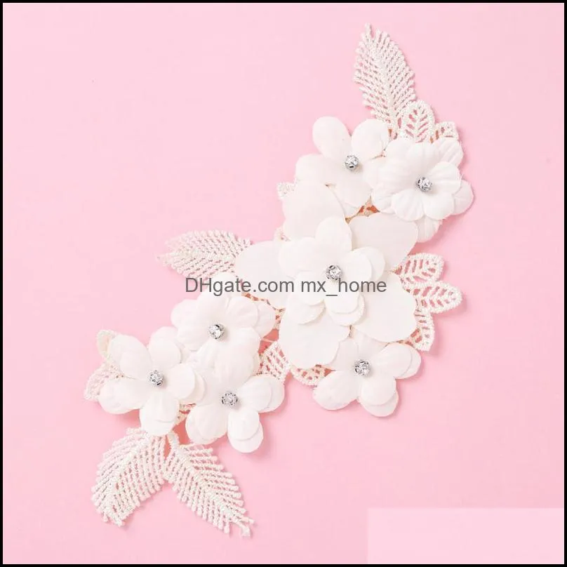 Hair Accessories Style 3D Flower Lace Collar DIY Embroidery Applique Neckline Sewing Fabric Decoration Clothing Scrapbooking