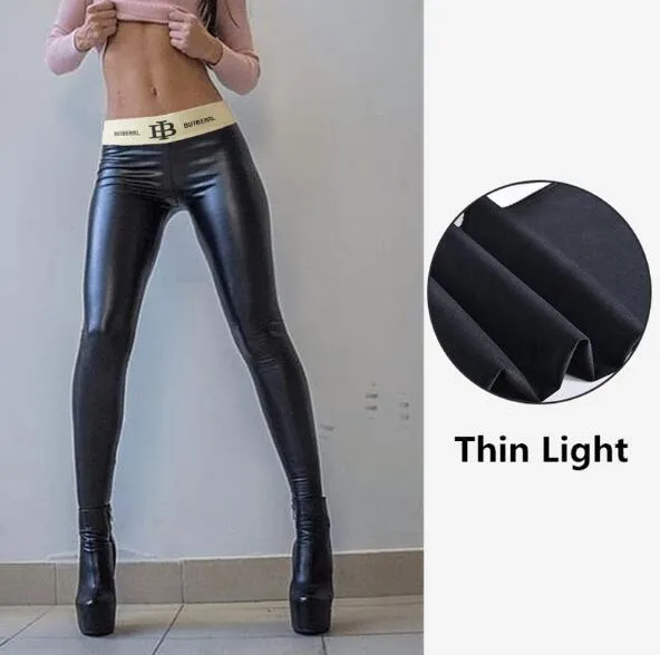 Petite leather leggings