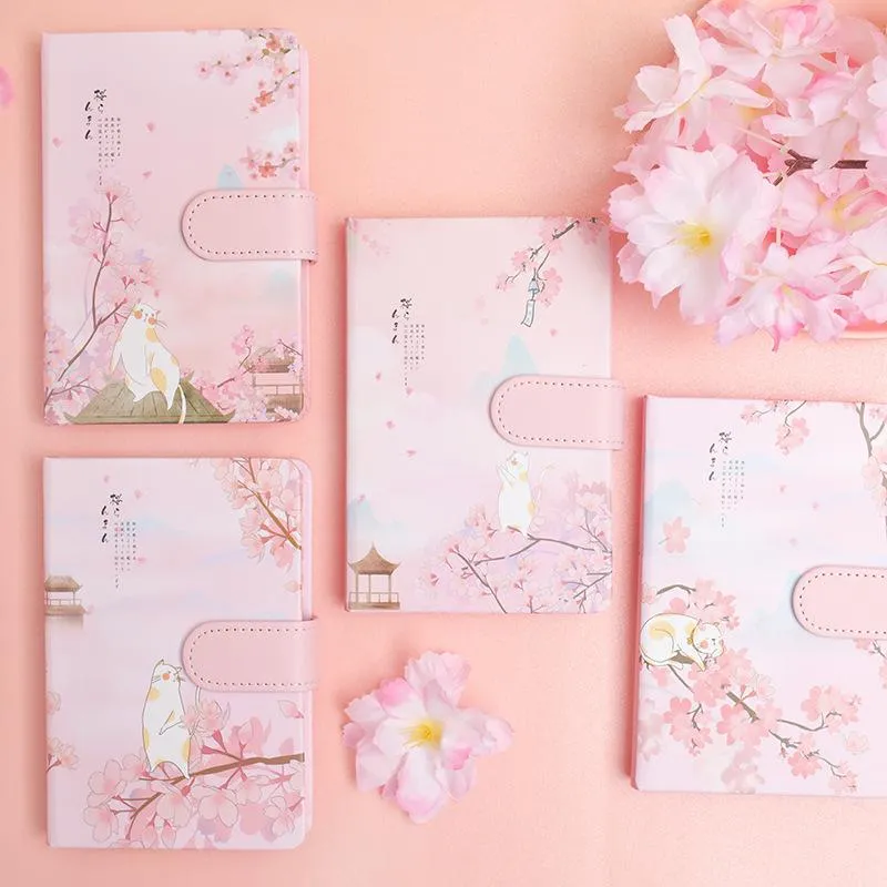 DHgate.com:Cherry Blossom Japanese Notebook - 2024 Thickened