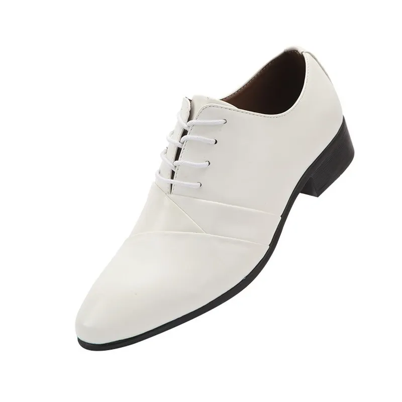 White leather deals formal shoes