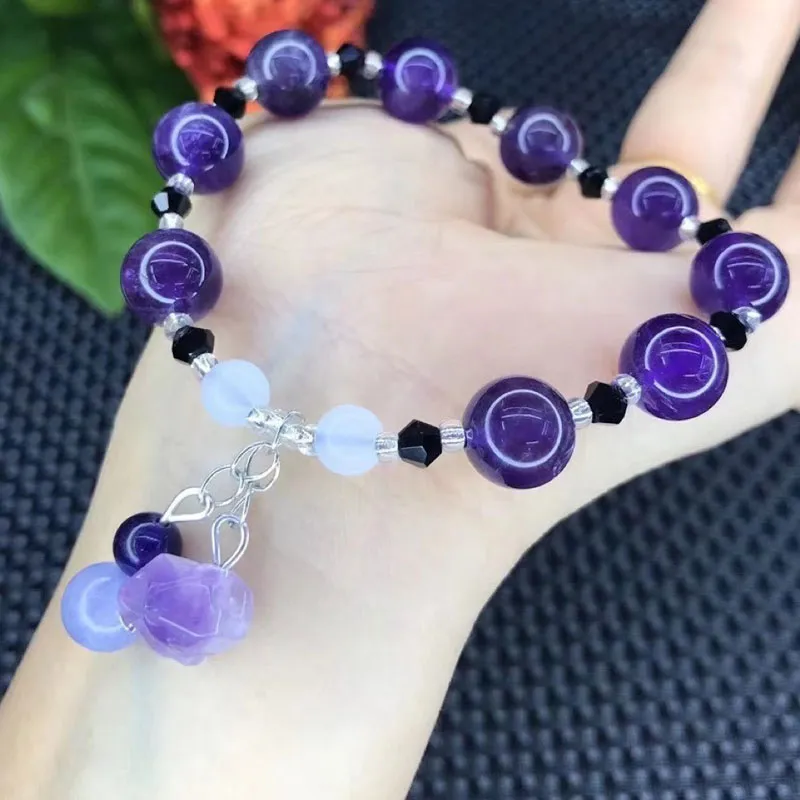 10mm Natural Energy Stone Strands Beaded Charm Bracelets For Women Girl Lover Wedding Birthday Party Club Jewelry