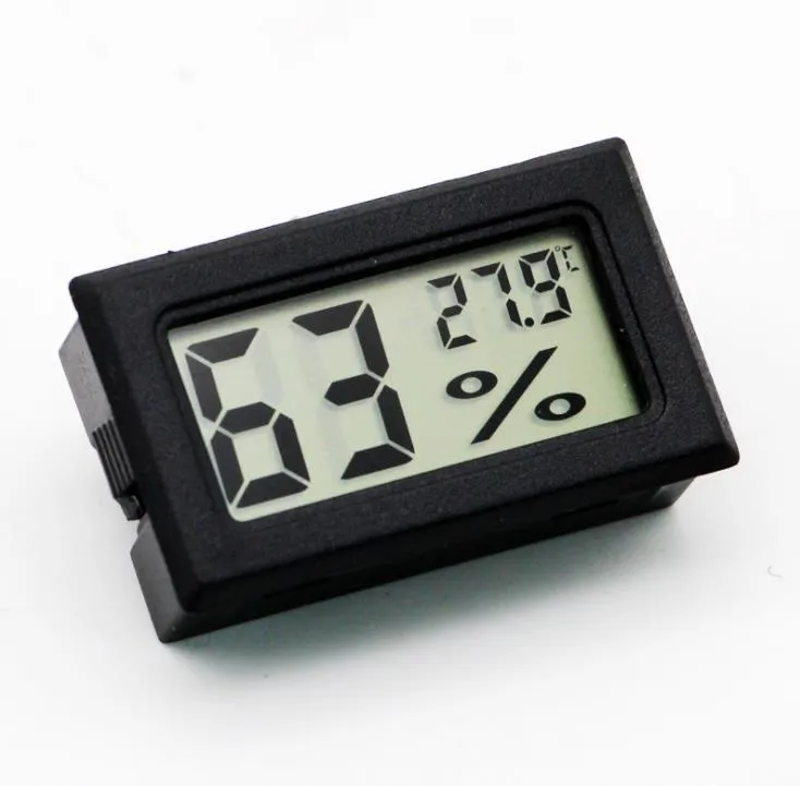 Nero/Bianco FY-11 Mini Digital LCD Termometro Ambiente Igrometro Misuratore di Umidità della Temperatura In camera frigorifero ghiacciaia SN587