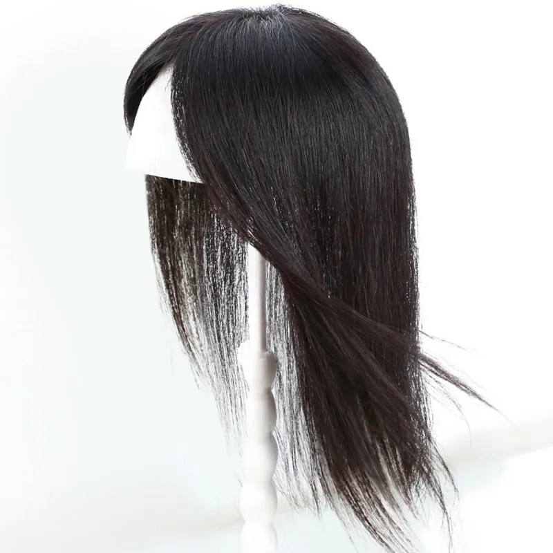 full silk base 8x12 brazilian 100% human hair topper wig pieces for women toppers wigs natural black243M