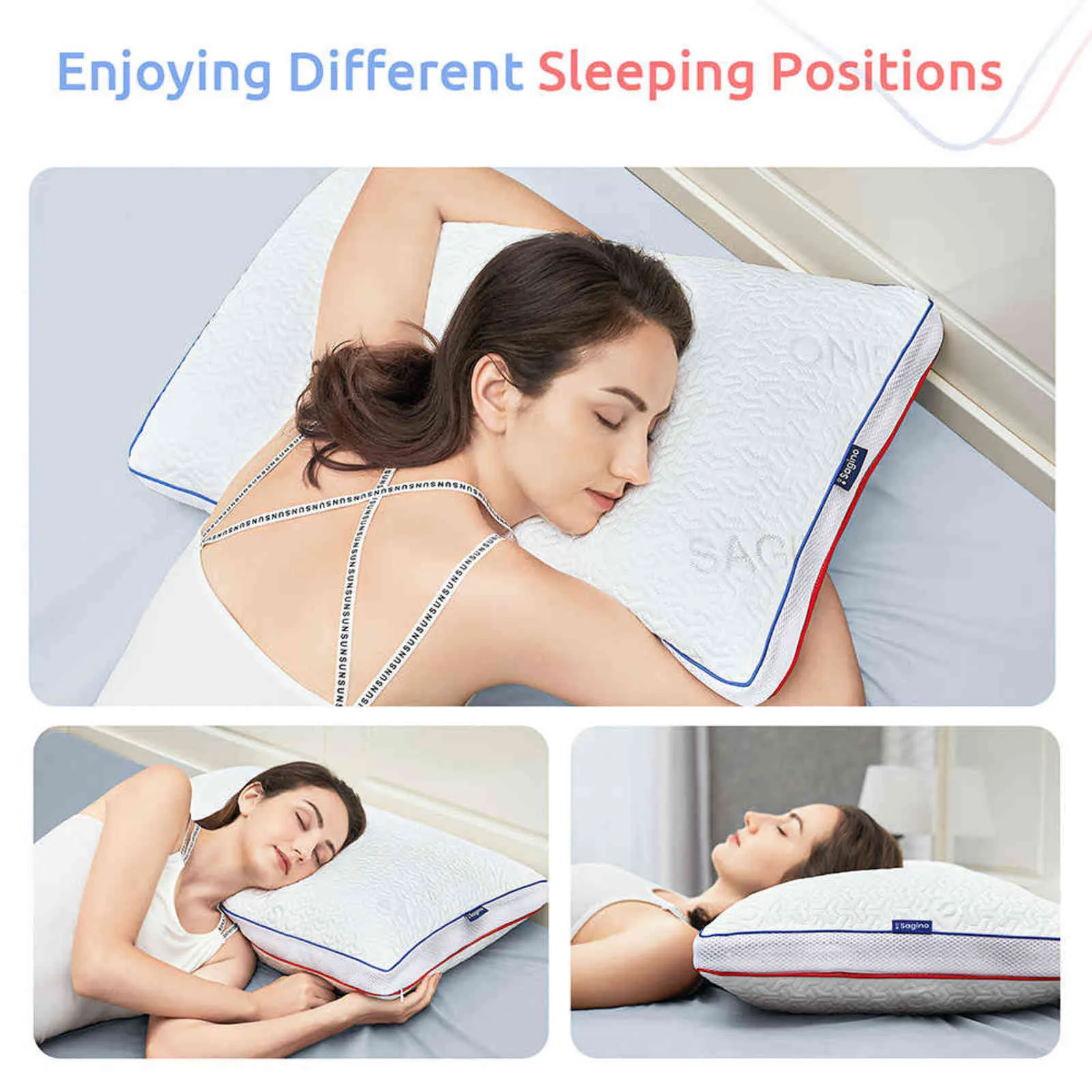 Sagino Memory Foam Pillow Silky Cooling Pillows Slow Rebound Comfortable Sleeping Tempur Memory Foam Pillows Bedding Tempur Memory Foam Pillow Cojines 211111 From Xue009 18.12 DHgate.Com