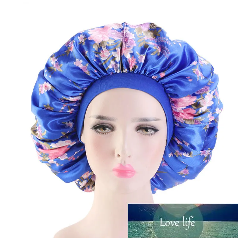 Большая печатающая атласная шелковистая капота CAPNET CAP ширина эластичной полосы для женщин сплошной цвет головы обертки леди аксессуары для волос оптом