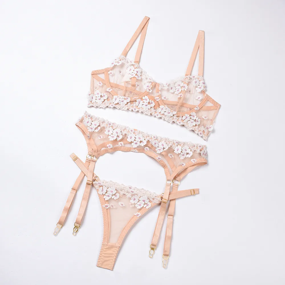 Womens Lace Lingerie Set: Transparent Mesh Bra And Low Waist Panty From  Bidalina, $18.28