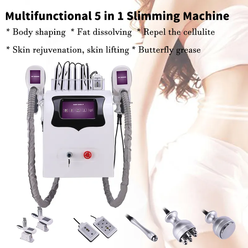 Cryolipolysis Slimming Machine Vacuümvet Reduction Cryotherapy Freeze Cavitatie RF Lipolaser Slanke Apparatuur