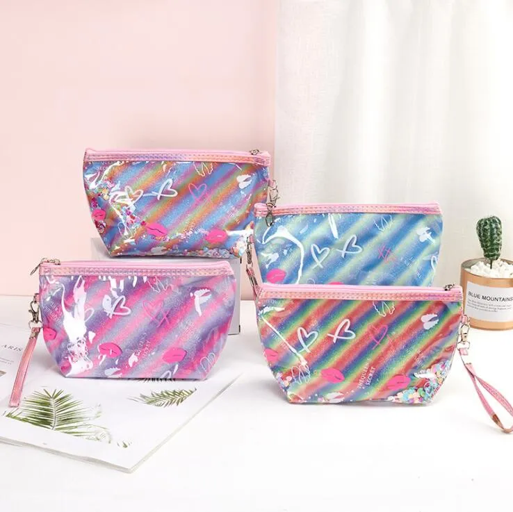 Transparent Big Pencil Case Waterproof Cosmetic Bag Female Portable Large-Capacity Travel Toiletry Bags PVC Storage