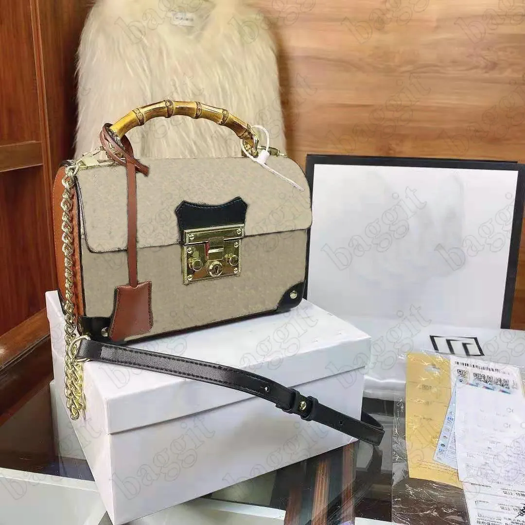 Padlock gg small bamboo shoulder sales bag
