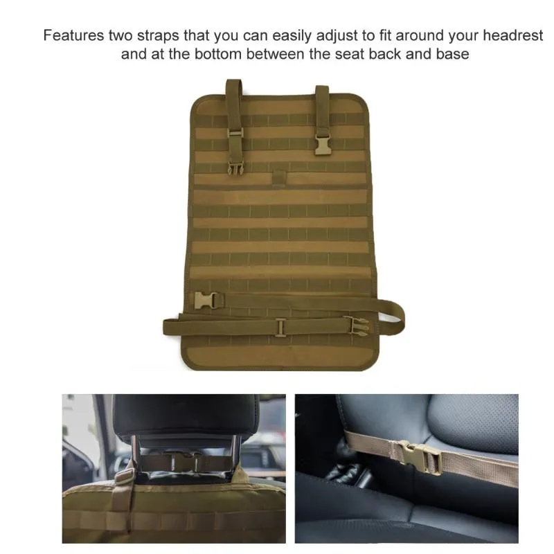 Coisas sacos tático molle carro veículo painel capa protetor universal ajuste nylon caça bag182b