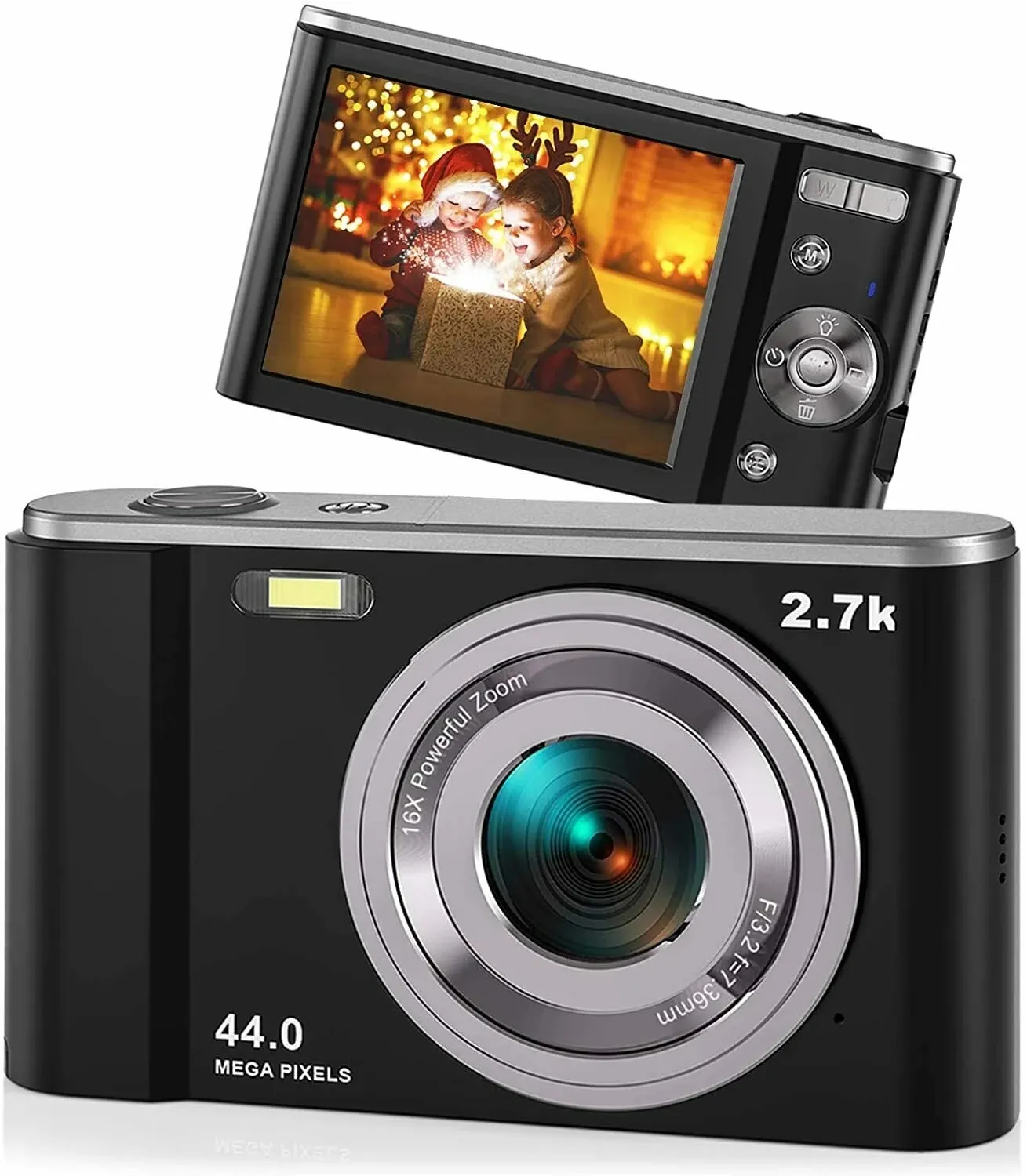 44MP 소형 ​​디지털 카메라 2.7K 2.88inch IPS 화면 16X 줌 얼굴 탐지 vlogging 사진 초보자 아이들