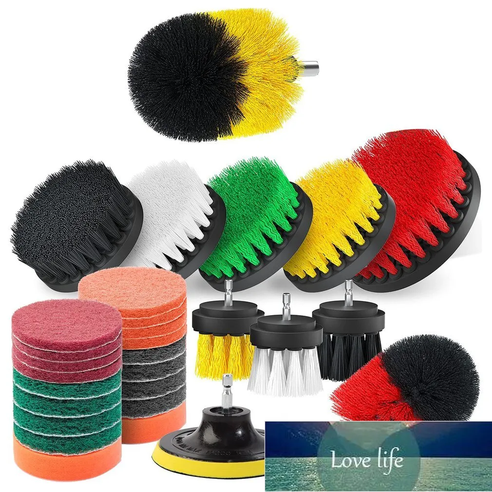 30Pcs/Set Drill Brush Attachments Set cleaning brush for drill Shower Tile and Grout All Purpose Power Scrubber Cleaning Kit Factory price expert design Quality