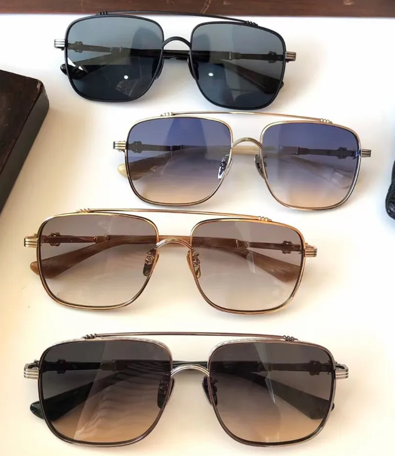 Marca Designer Mulheres Óculos de Sol Lentes Cinzentas Homens Eyewear Proteção UV Grande Quadrado Quadro Titânio Moda Moda Homens Driving Sun Óculos Com Caixa Original