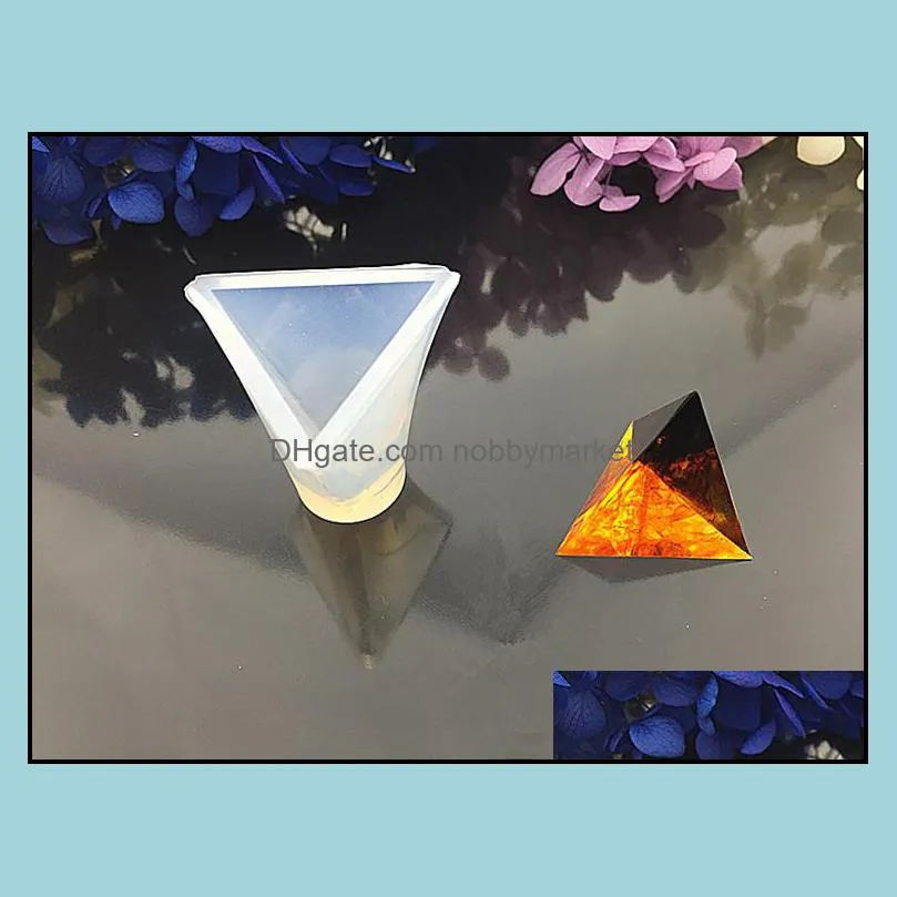 New Pyramid Cylinder Quadrihedron Shape Silicone Molds Epoxy Resin Silicone Moulds DIY Pendant Jewelry Making Craft Moulds Home