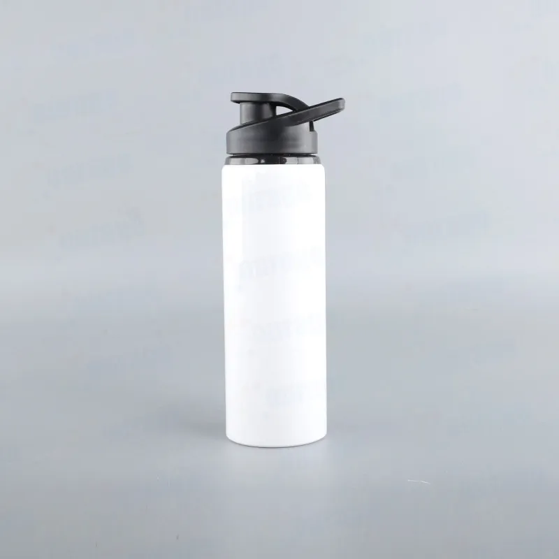 3pcs 750ML Botellas de agua Sublimación DIY Blanco Personal Aluminio Senderismo Taza de bebida deportiva