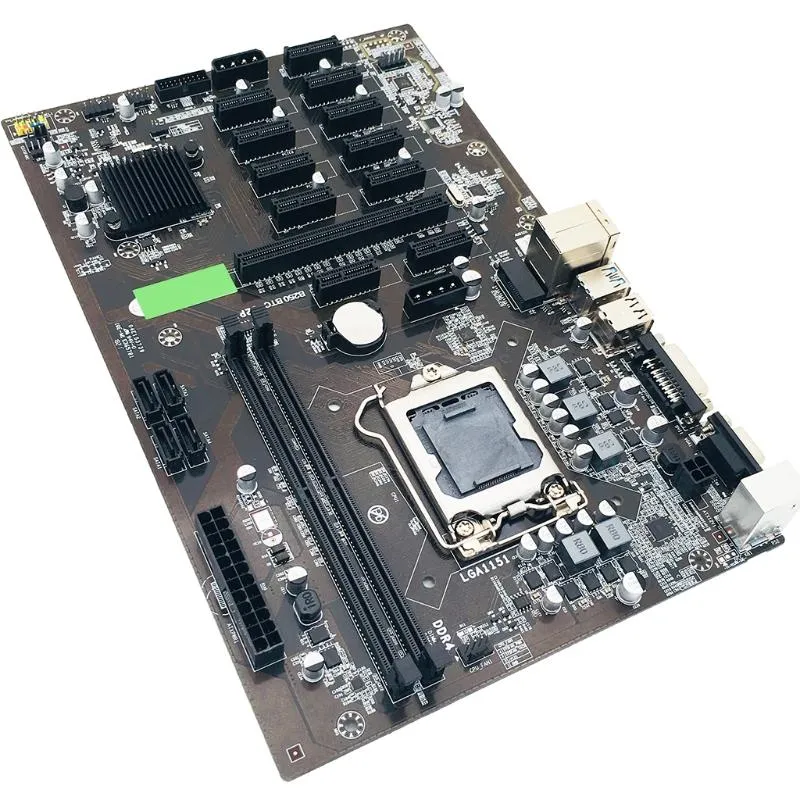 Motherboards B250 BTC CPU Miner Motherboard für Set 12 Grafikkarte Slot Unterstützung LGA 1151 DDR4 Speicher SATA3.0 USB3.0 Low Power