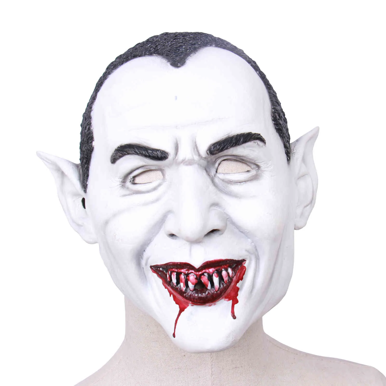 Deadly Silence Scary Zombie Latex Devil Griezelig Volwassen Halloween Mardi Gras Vampire Masker Kostuum Overhead