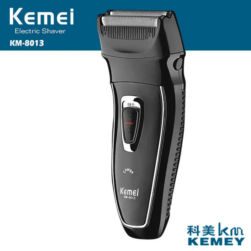 KEMEI 2 cabeças recarregáveis ​​barbeador elétrico reciprocando máquina de barbear eletrônico aparador de cabelo rotativo aparador de rosto Razor km-8013 p0817