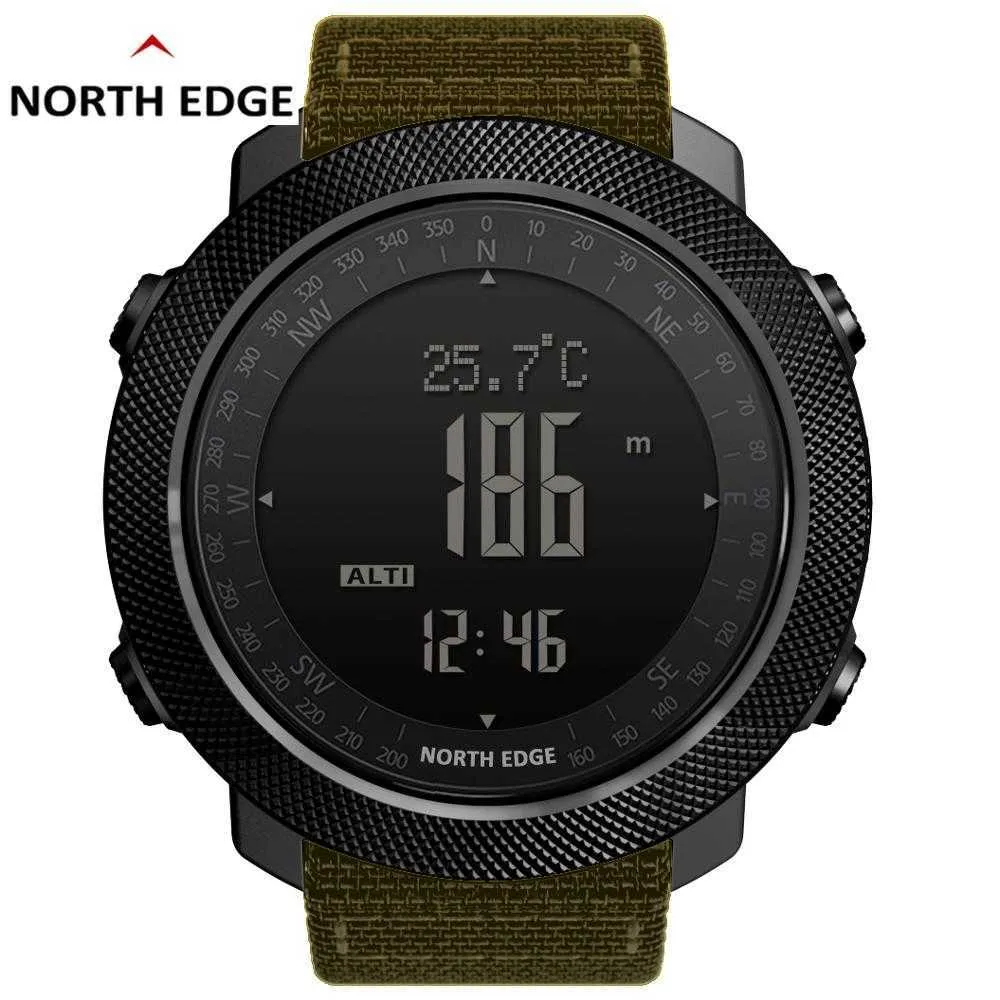 North Edge Montres Hommes Sports Military Baromètre Digital Altimètre Compass Étanche Apache 3 Hommes 210728