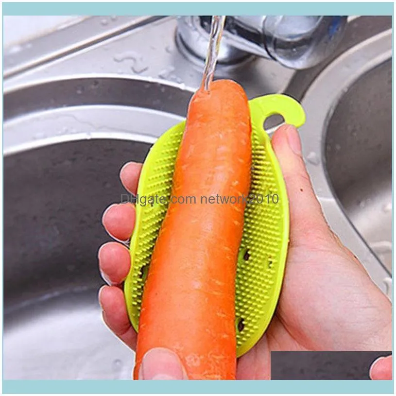 Multi-functional Protect Hand Dirt Vegetable Fruit Clean Brushes Easy Cleaning Tools Potato Scrubber Fruit Accessories Gadgets