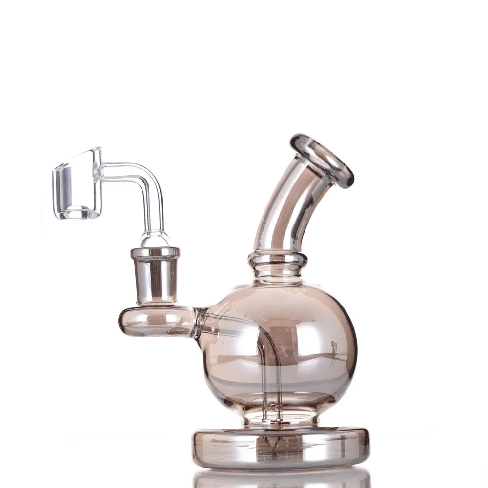 2021 Plating Color Designs 5.3 Inch Mini Size Glas Hookah Bong Water Pipess DAB RIGHT met 14mm gezamenlijke Quartz Banger