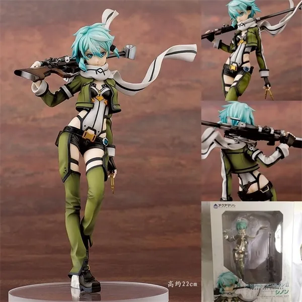 ホットアニメソードアートオンライン (SAO) シノンガンゲイルオンライン (GGO) 文字朝田詩野 PVC アクションフィギュアコレクション模型玩具 P0331