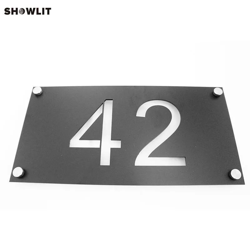 Special Design Door Numbers Custom Address Sign In Power Coated Black Other Hardware