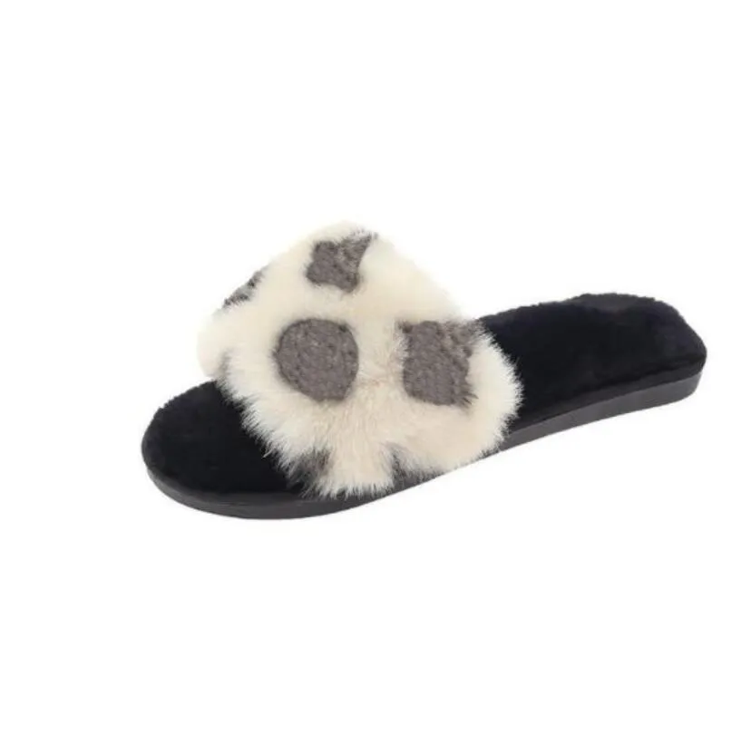 High Quality Women Slippers Fur Ladies Wool Slides Winter Fluffy Furry Montclair Warm Home Sandals Comfortable Fuzzy Girl Flip Flop Slipper