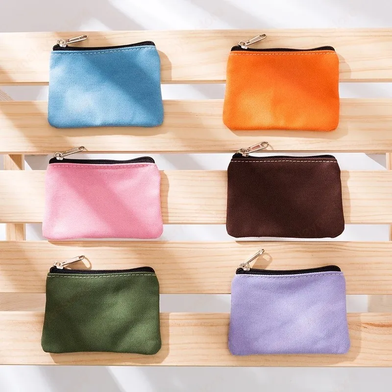 Canvas Cotton Coin Wallet Bag DIY Plain Zipper Coin Key Bag Money Pocket Pure Women Men Coin Purse Small Kid Pouch From 1 79 DHgate
