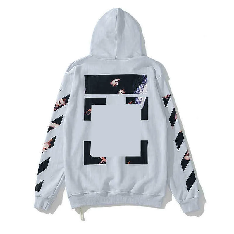 売れ筋大阪 ファッションスウェット潮のブランドオフパーカーangan Ow絵画矢印印刷メンズレディースプルオーバーフード付きセーターホワイトブラックパーカー 公式サイト Www Coloplast In