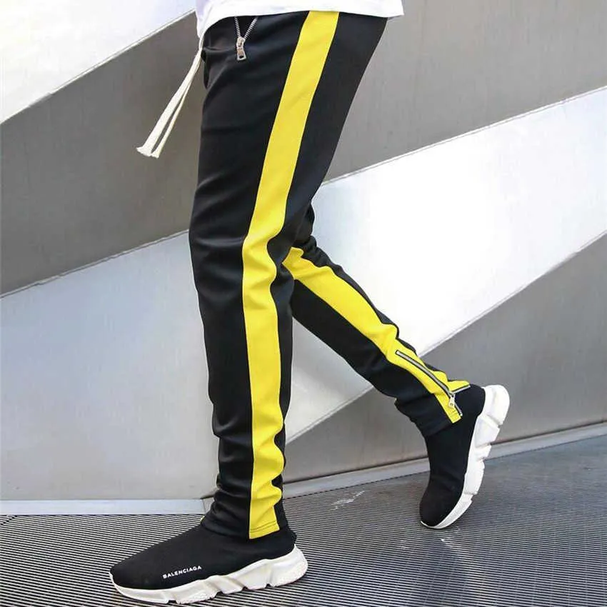 Erkek Joggers Rahat Pantolon Fitness Erkekler Spor Eşofman Dipleri Skinny Sweatpants Pantolon Siyah Spor Salonları Jogger Parça Pantolon X0723