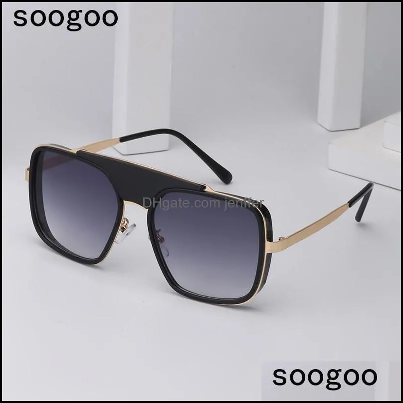 Cool Square Sunglasses 2021 Trendy Mechanical Big Frame Sun Glasses Designer UV400 Lunettes