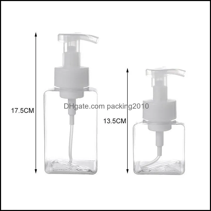 400Ml Clear Liquid Soap Foam Bottle Shower Gel Foam Pump Bottle Cleansing Gel Pump Bottle, 3 Pcs/Set