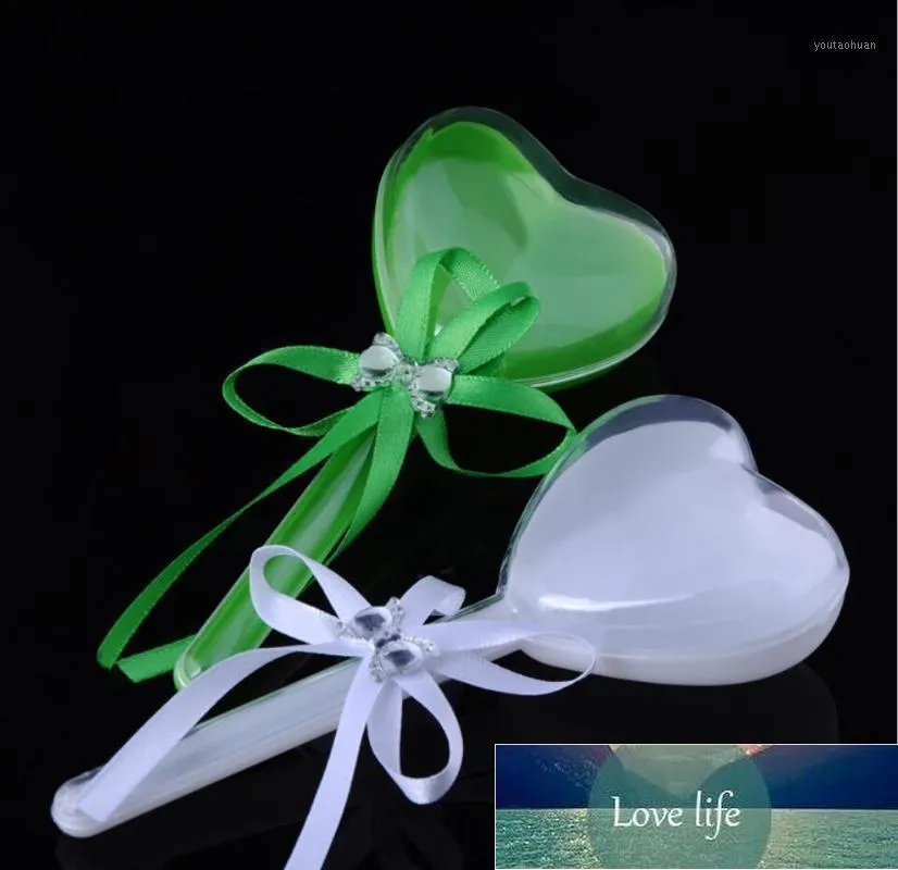 Emballage cadeau 50pcs sucette en plastique vert/blanc avec ruban bonbons boîte de chocolat boîtes pour fête de mariage anniversaire bébé douche faveurs cadeaux1