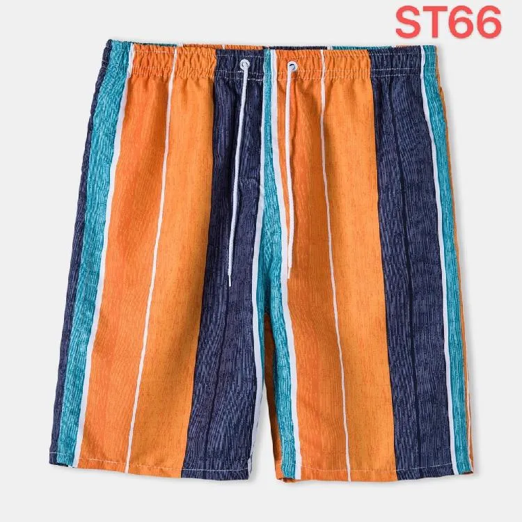 Trendiga Mäns Shorts Vertikala Stripes Mens Vattentät För Man SiwmWear Wear Swim Trunks Bricks Män Trunks Travel Beach Pants