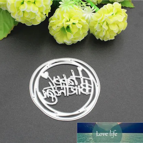 Novos Desejos de Aniversário de Feliz Aniversário Metal Corte Morre Para Cartão Fazendo Diy Craft Die Cut Stencil